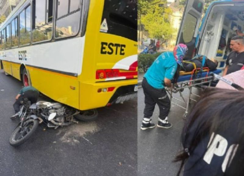 El motociclista que quedó debajo de un micro en 7 y 47 sigue internado