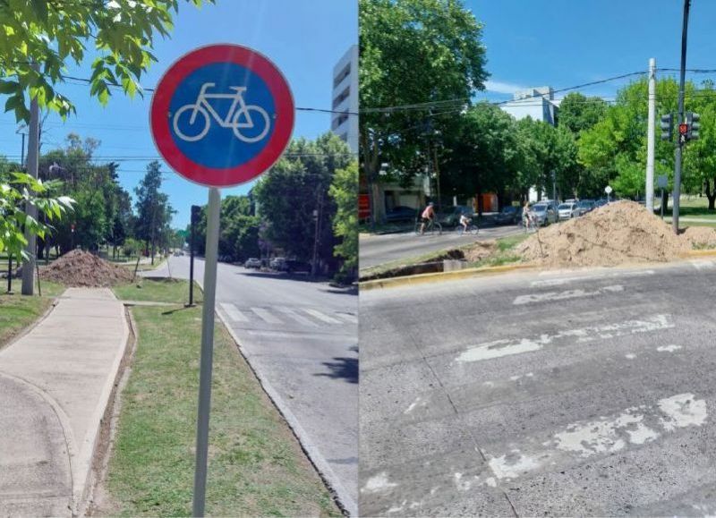 “Si la tiran un metro y medio más lejos no habría tremendo piquete de tierra", reclamó un ciclista enfadado.