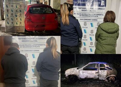 Gorina: incendiaron el auto, denunciaron que se lo robaron y los descubrieron