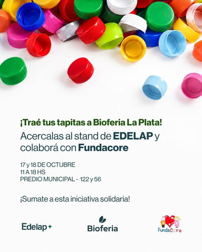 EDELAP se suma a Bioferia La Plata con actividades para toda la familia y una colecta solidaria de tapitas