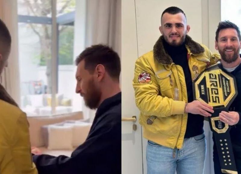 Messi recibió en su casa al campeón argentino de artes marciales mixtas