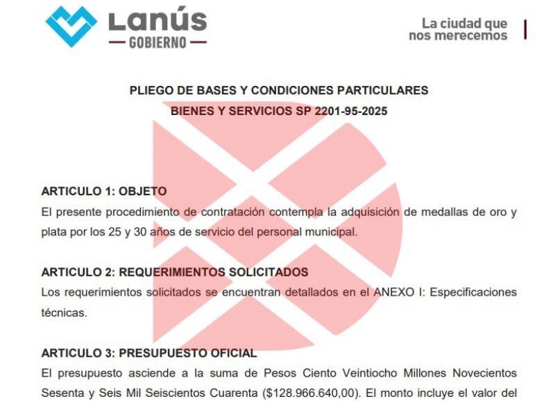 Polémica en Lanús: Julián Álvarez destinará más de $128 millones en medallas para empleados municipales