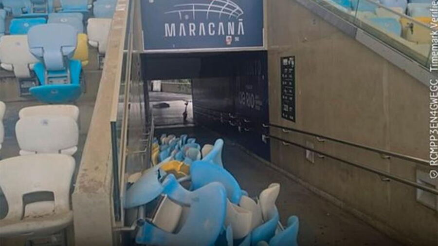 Cientos de butacas rotas y daños en baños, bares y accesos obligaron a acelerar las tareas de reparación en el estadio de Río de Janeiro, donde este jueves se definirá el pase a la final de la Copa Libertadores.