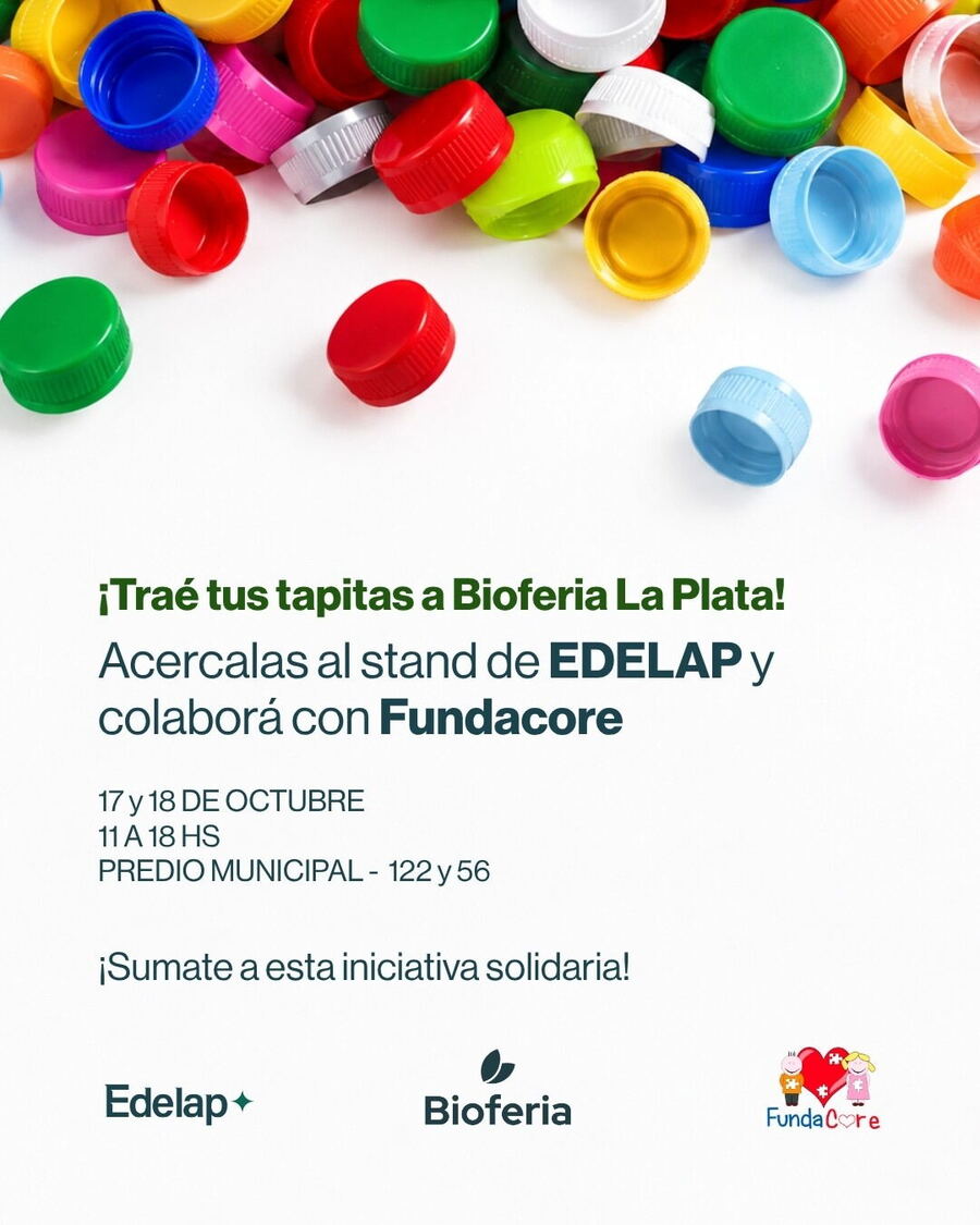 La distribuidora participará del festival de sustentabilidad el 17 y 18 de octubre, en el Predio Municipal de 122 y 56, con juegos, actividades sobre eficiencia energética y una campaña solidaria de recolección de tapitas plásticas para colaborar con Fundacore y el Hospital de Niños Sor María Ludovica.