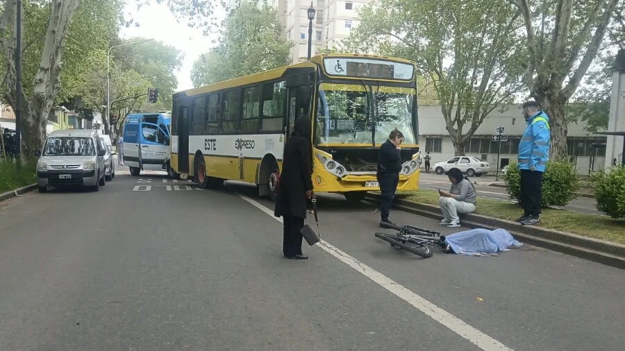 Conmoción en La Plata: un micro atropelló a un adolescente de 15 años que iba en bicicleta y murió